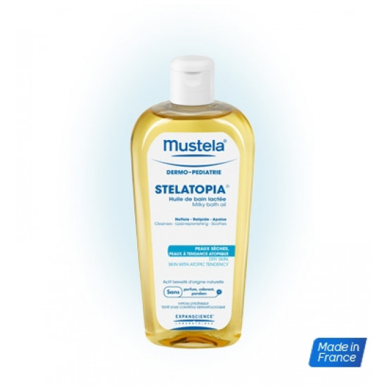 mustela stelatopia milky bath oil